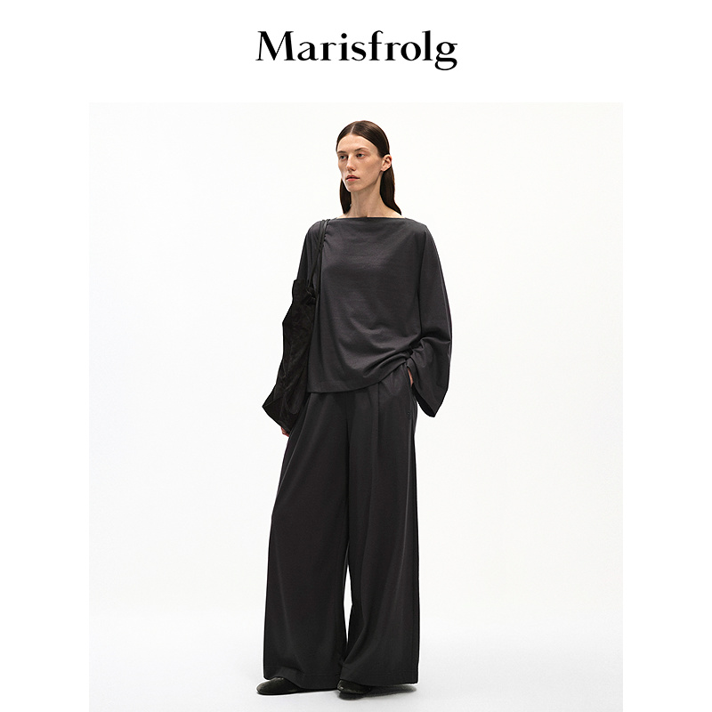 Marisfrolg玛丝菲尔26新款直筒时尚简约宽松百搭裤子AAGB31035