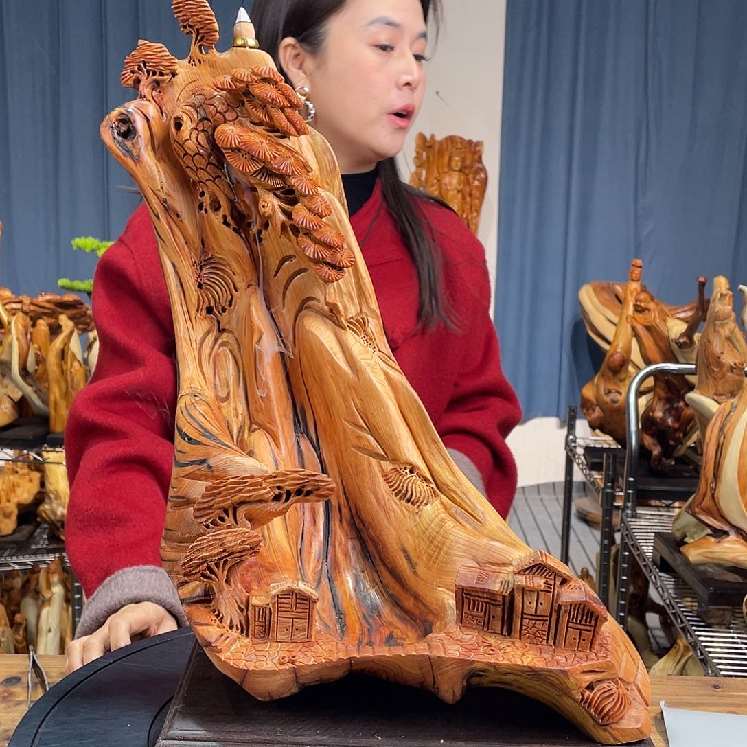 柏木（崖柏）山水倒流香送两盒香