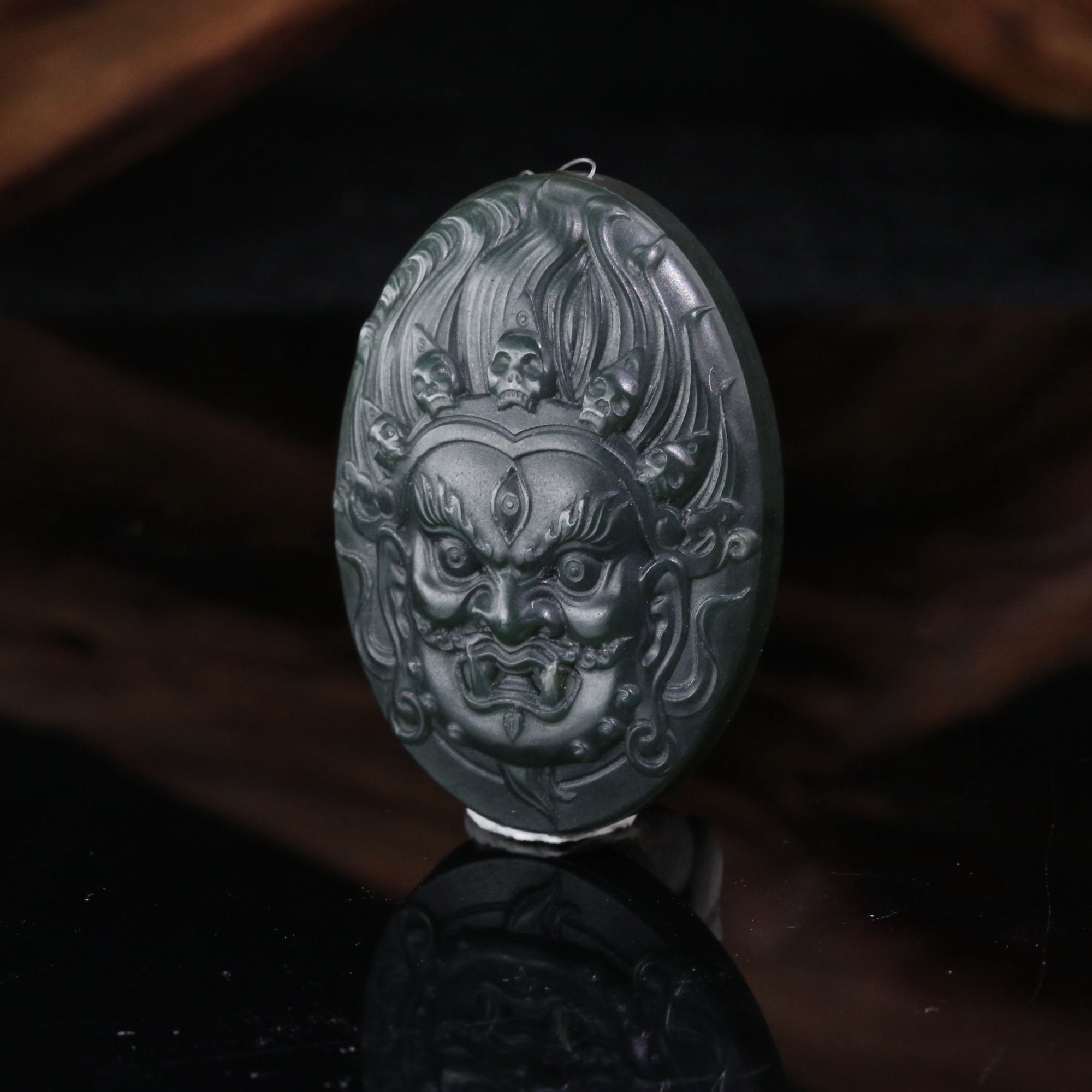 1和田玉湖水绿吊坠/500549北京中保拍卖