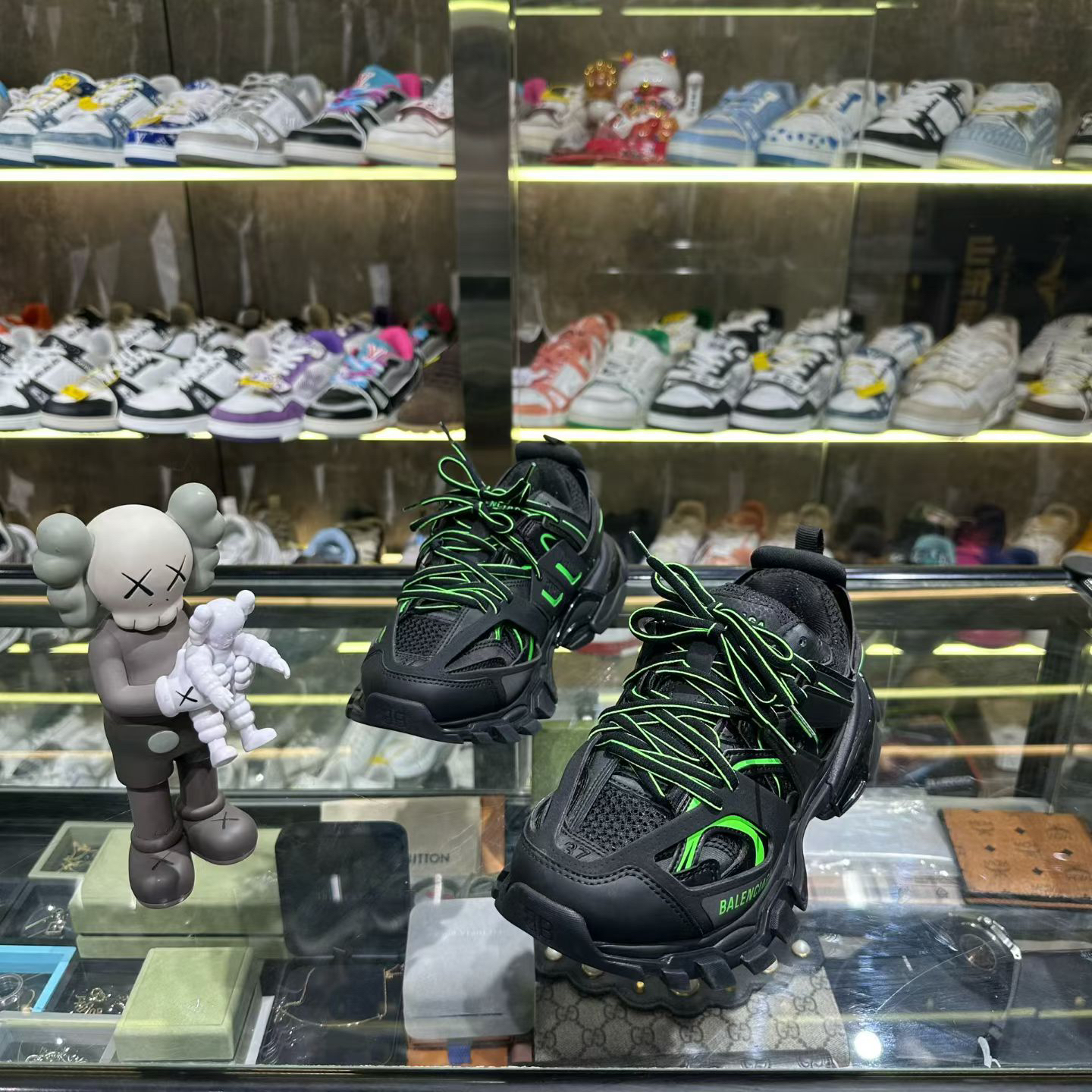 99新 Balenciaga/巴黎世家 track黑绿休闲鞋/37码/原盒