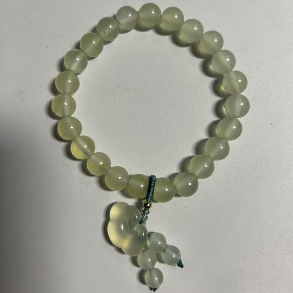 纯天然岫玉卡8手链
