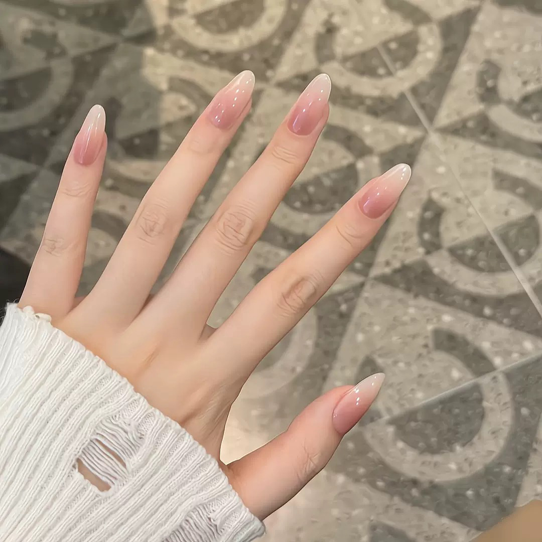 A003 嬛嬛美甲气质裸色纯显白高级可拆卸纯手工穿戴美甲 10片装