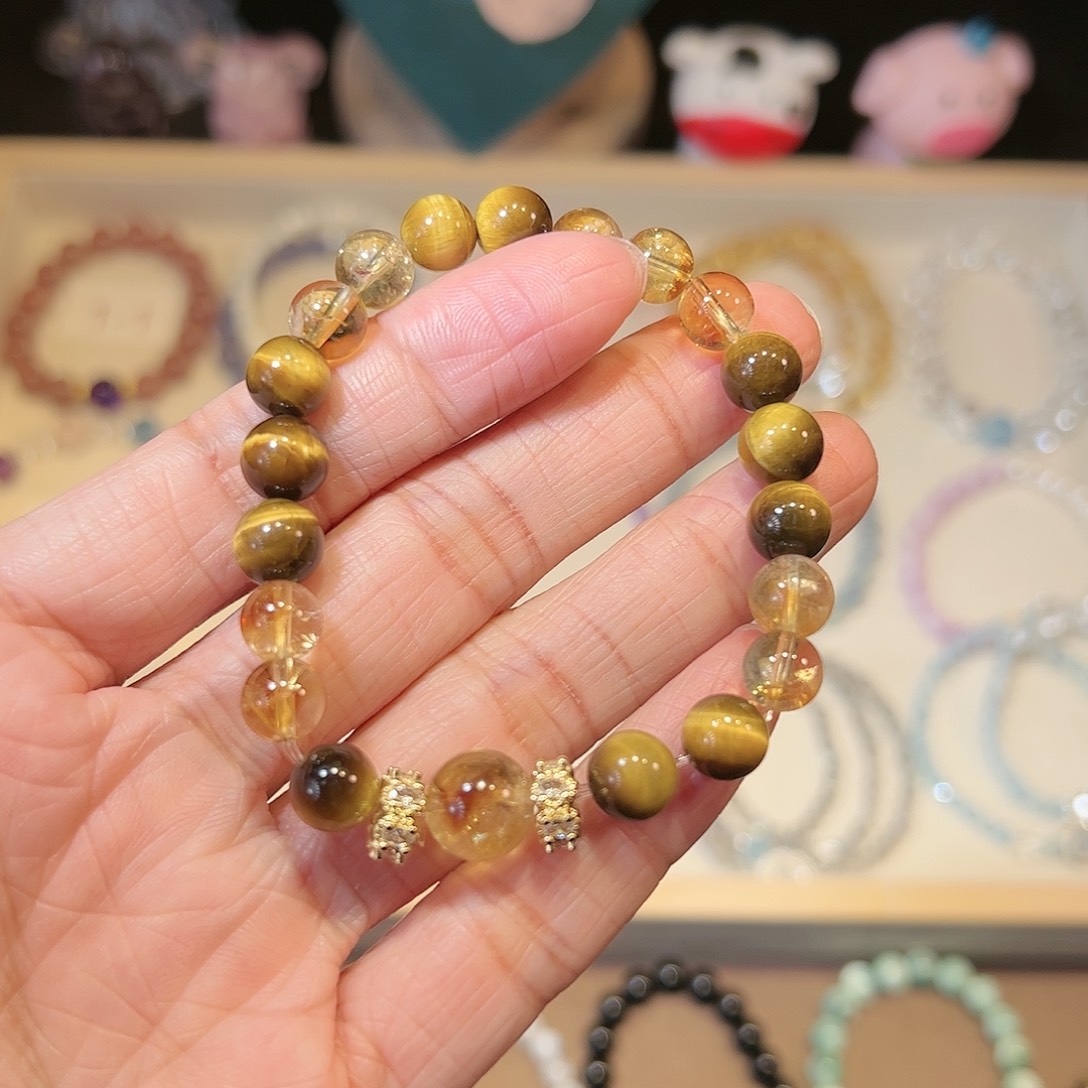 水晶手链未镶嵌黄