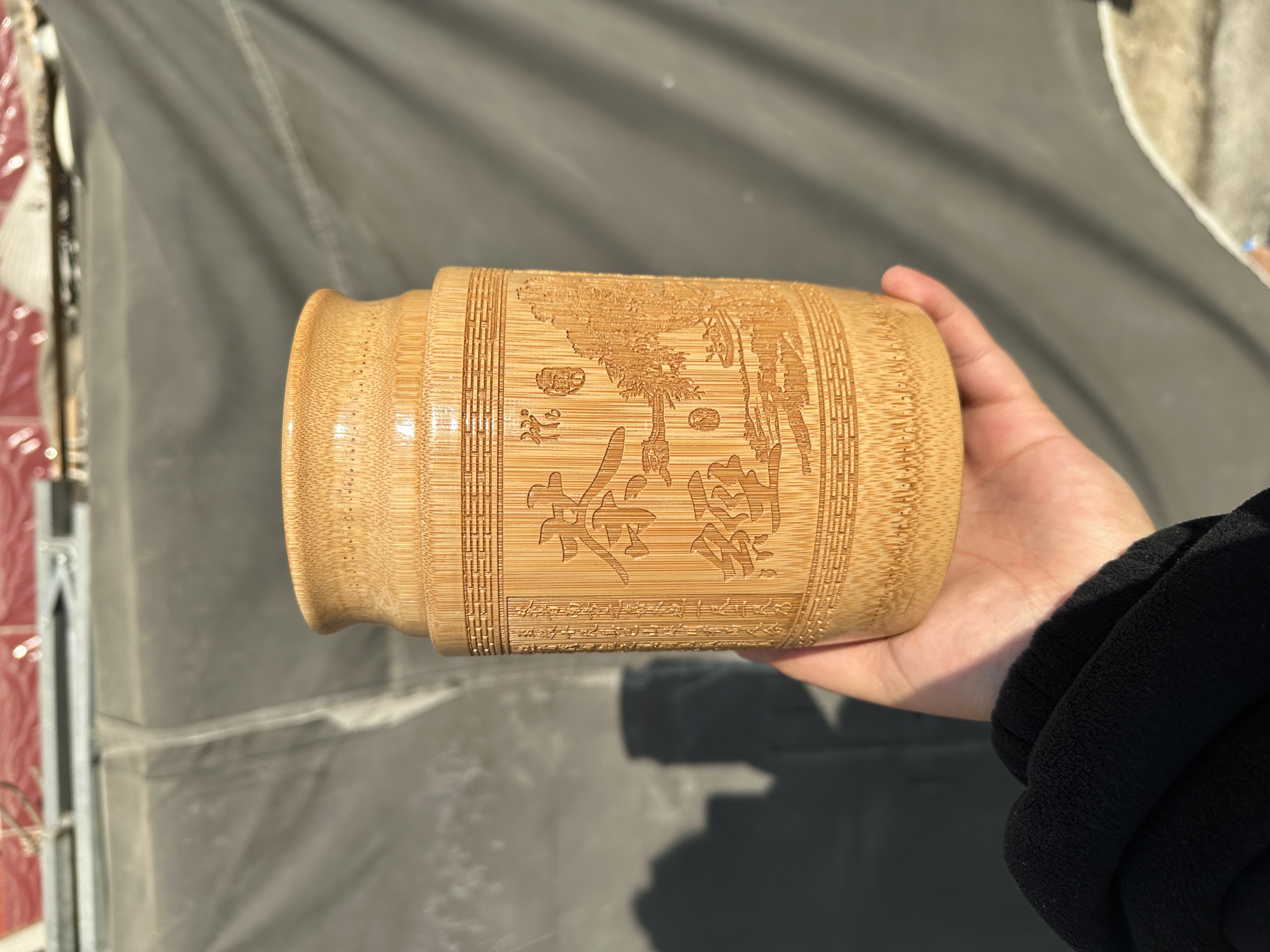 全雕刻茶叶罐复古款直径9-12厘米