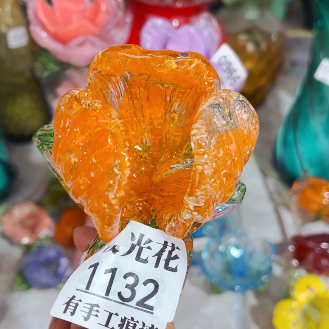 琉璃我***蓉1132夜光有黑点 花瓶摆件