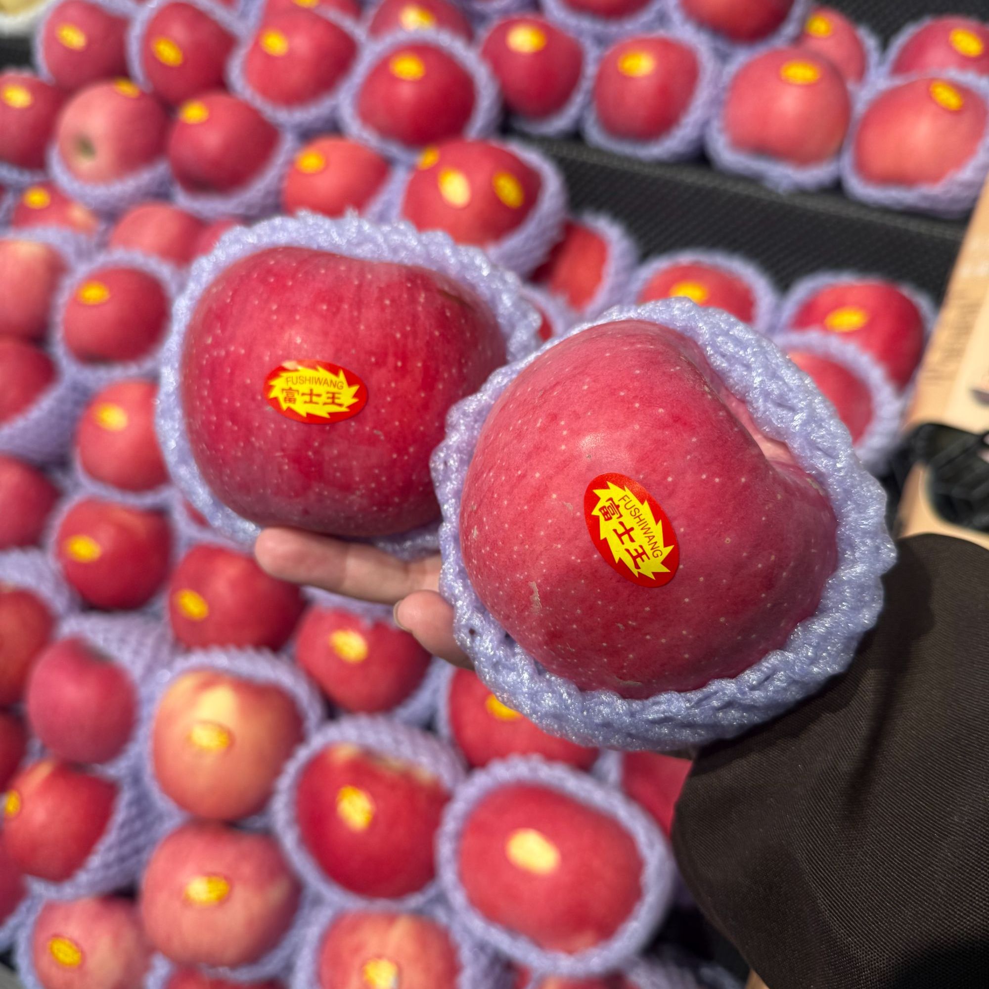 甘肃脆甜红富士苹果，一份2个，550克左右，15一份，