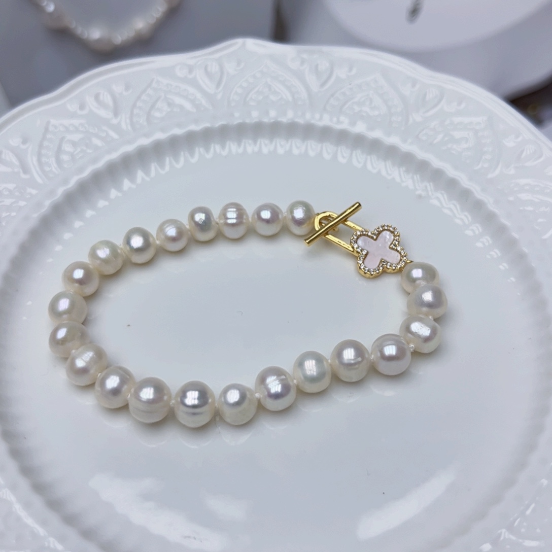 淡水珍珠手绳银S925镶嵌