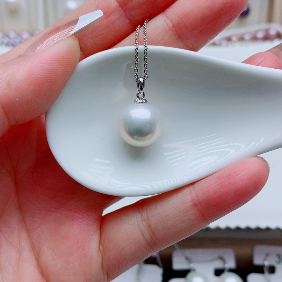 淡水珍珠银S925镶嵌颈饰