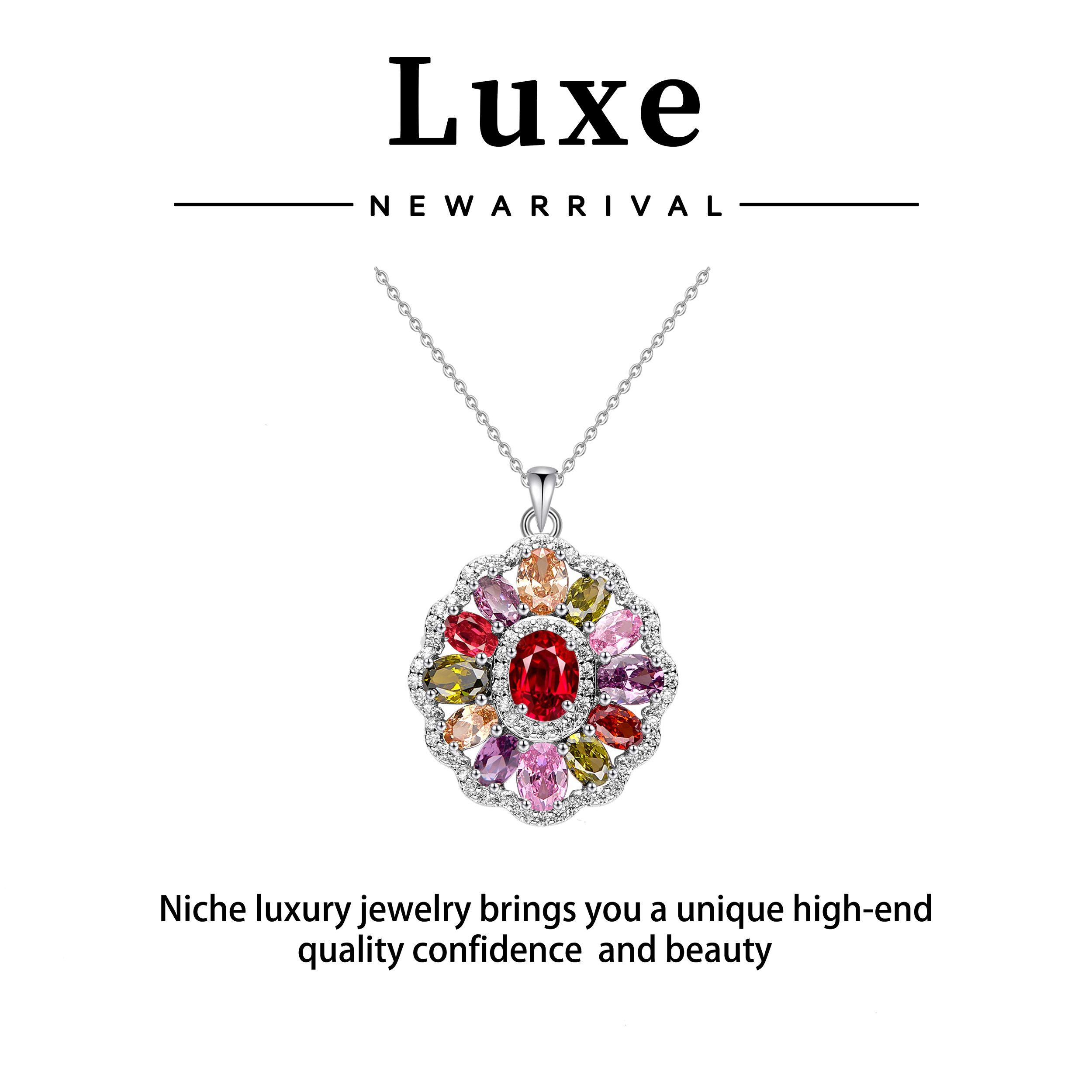 链子925银合成锆石 链子925银 【琴愿为你】优雅小气女吊坠ZD140039