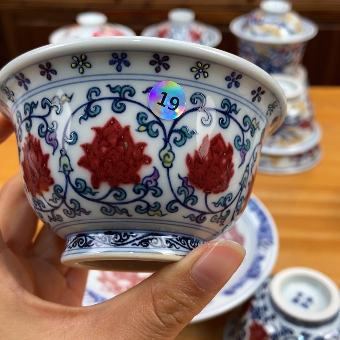 手绘现代茶具非古董