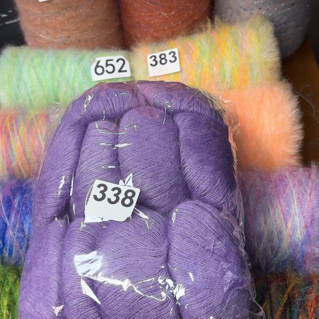 织绣338号马海毛一包中紫色