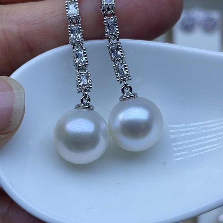 耳饰淡水珍珠银S925镶嵌