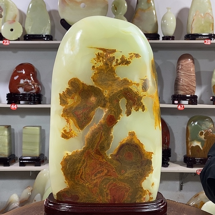 石材天然原石摆件
