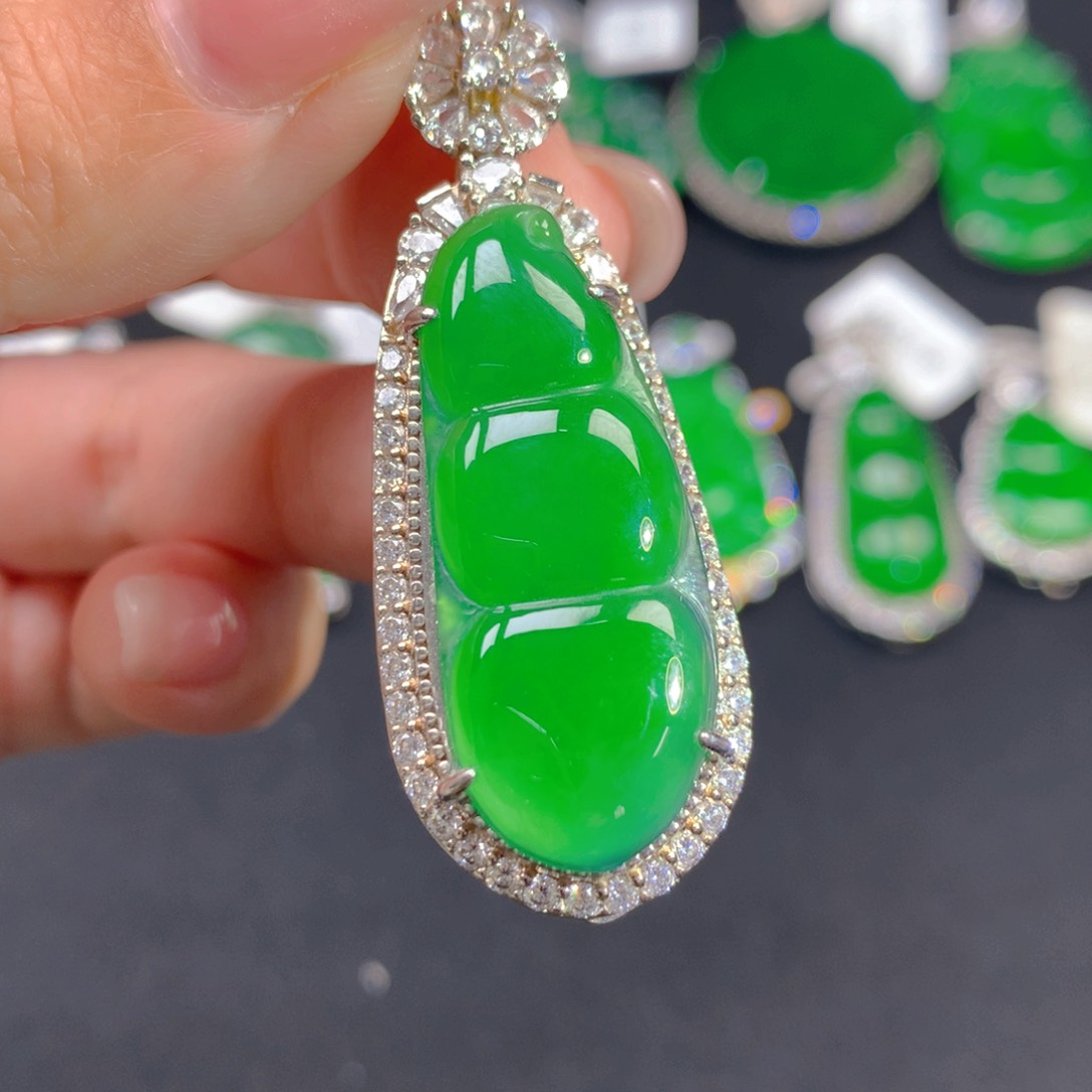 翡翠颈饰银S925镶嵌1111111111