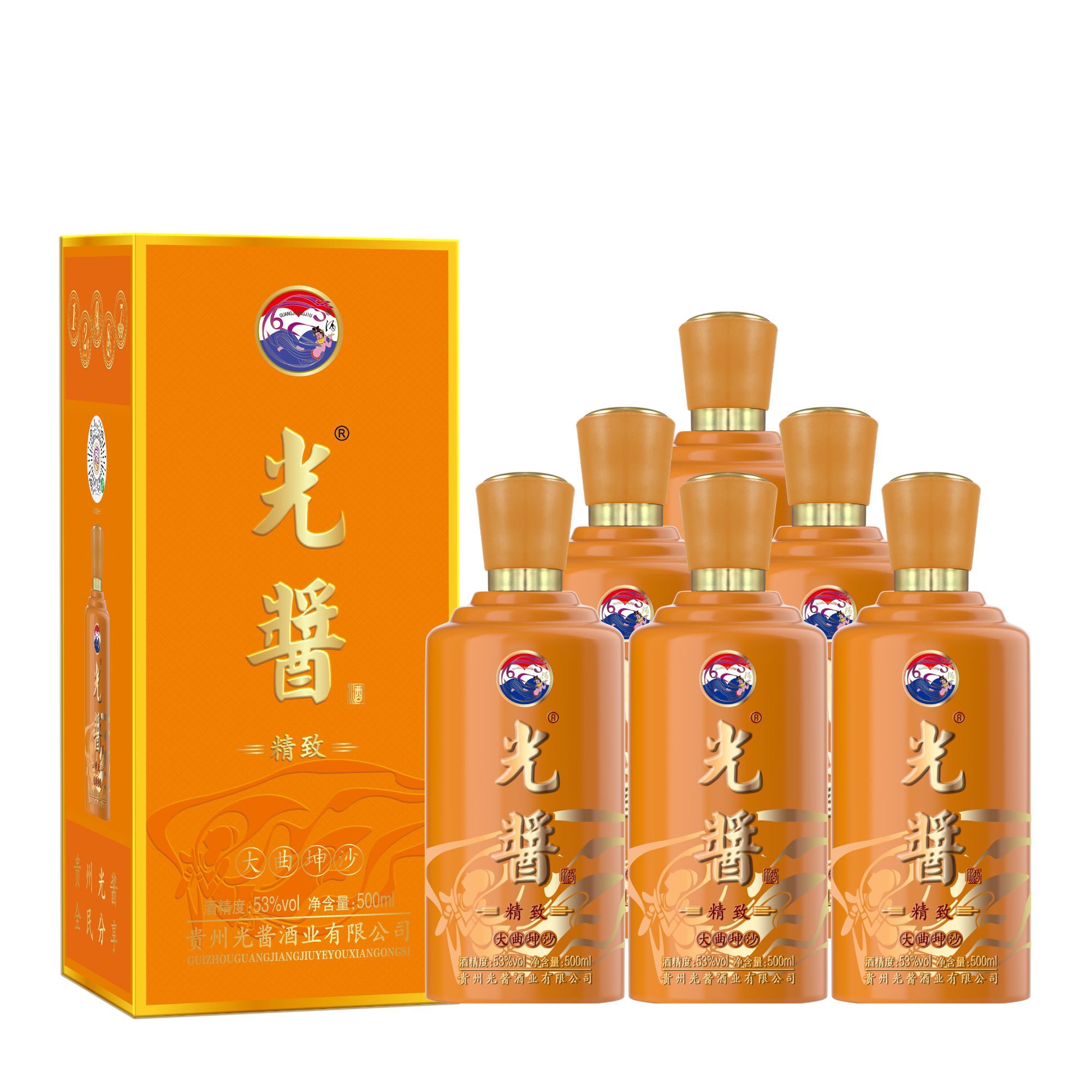 光酱精致53度500ML6瓶53%Vol500