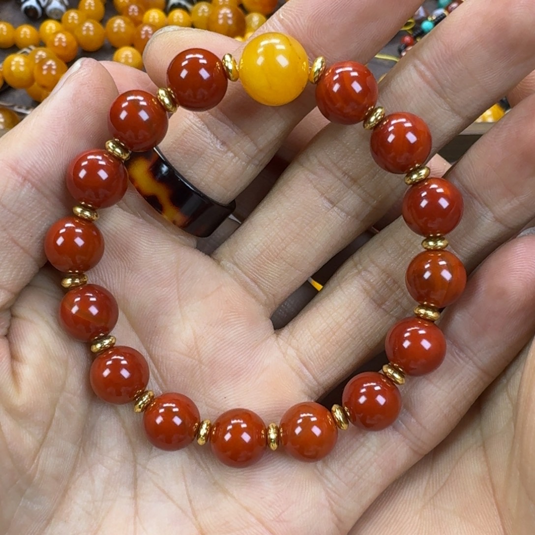 南红玛瑙未镶嵌手链