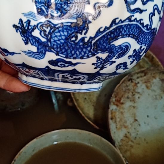 【闪购商品】青花瓷器，双龙碗一件