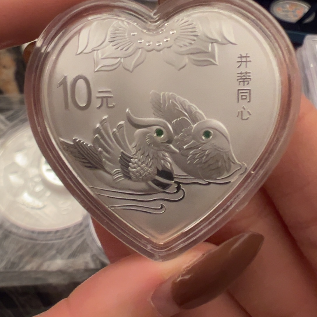 纯银并蒂同心带证书