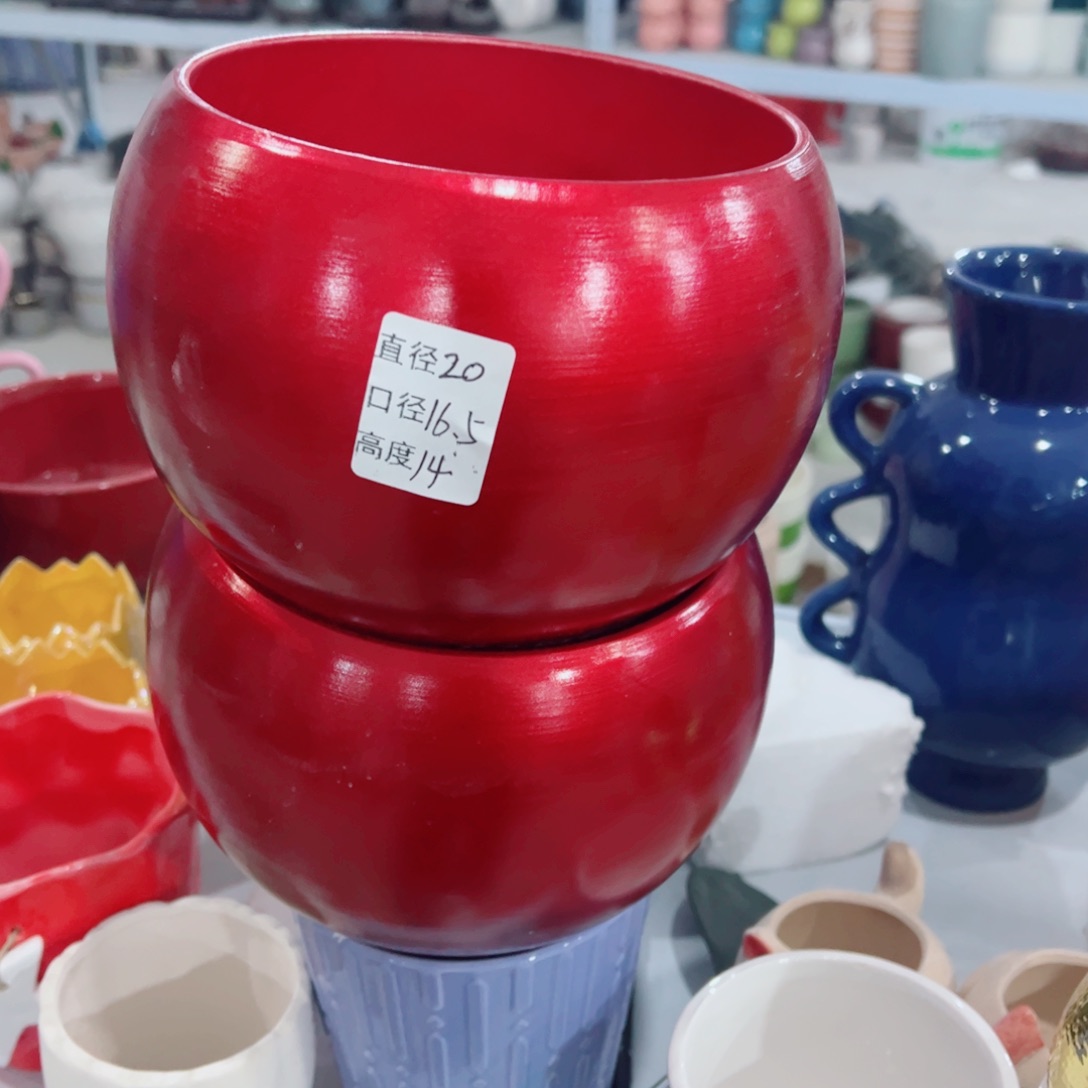 有孔，陶瓷花盆满10米包邮发货