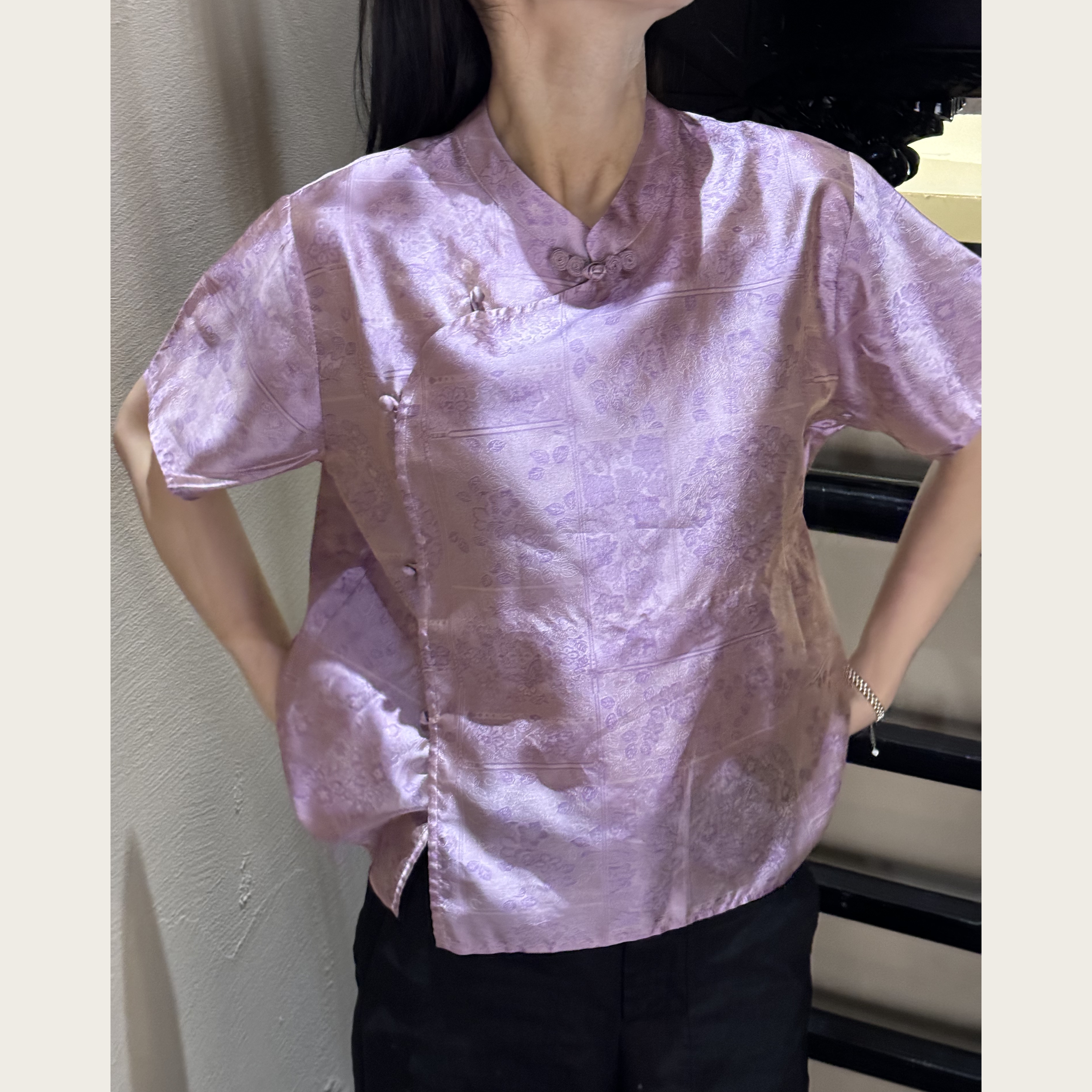 浮光锦新中式上衣 桑蚕丝短袖