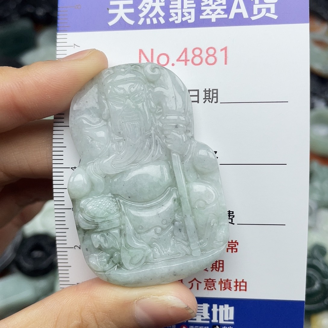 翡翠未镶嵌挂件4881