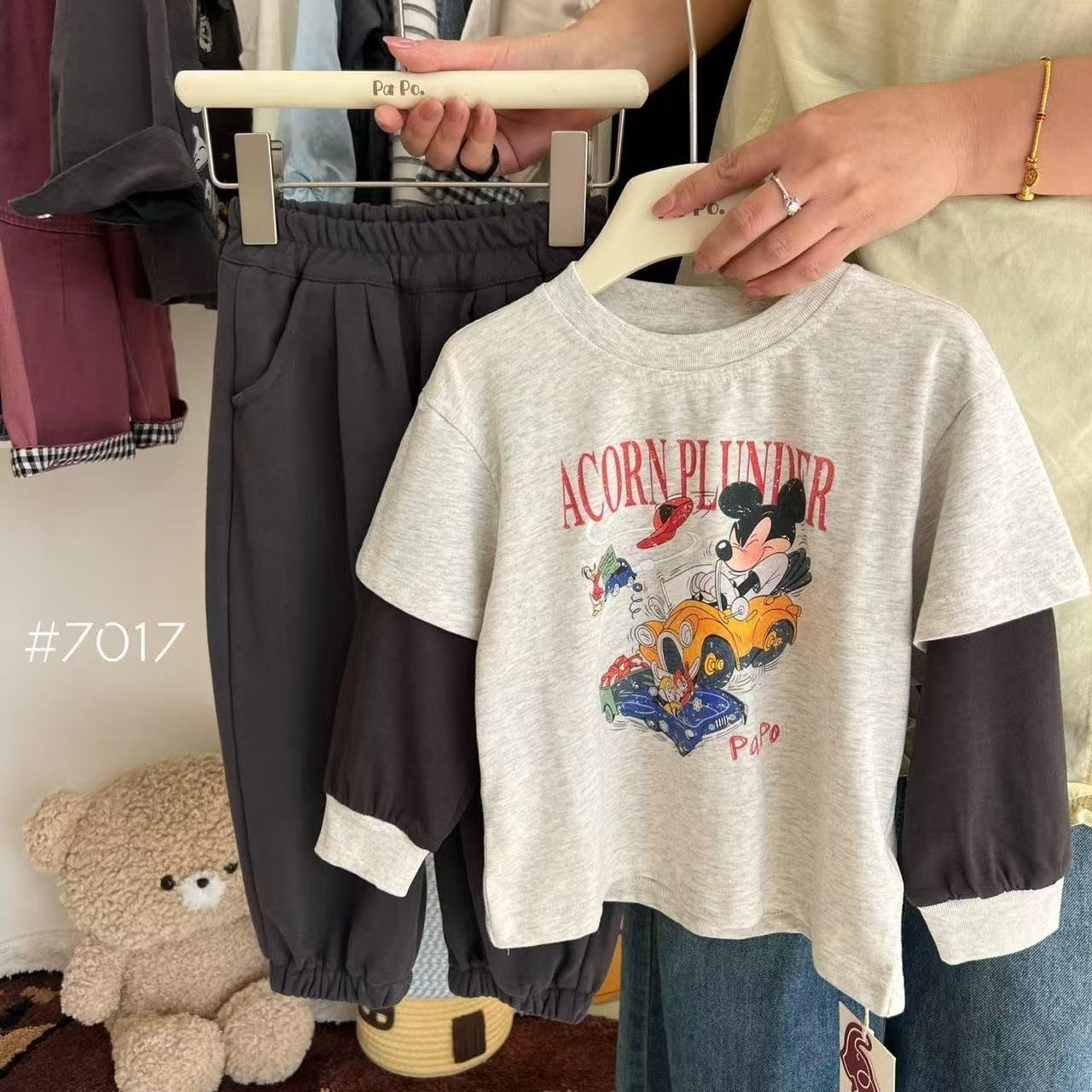 韩版儿童男童秋季服装长袖T恤中小童宝宝秋装百搭休闲卡通上衣潮