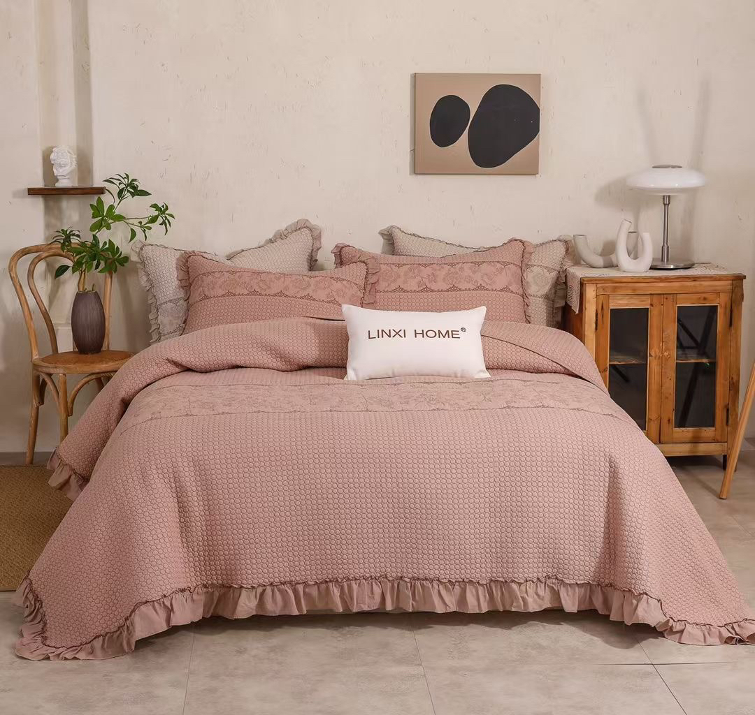 外贸林夕家巴厘纱（60s90*88全棉）床盖三件套