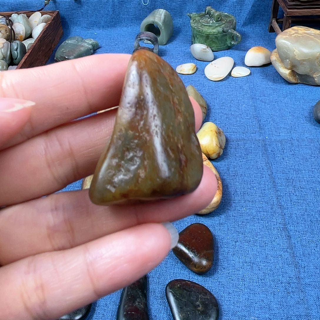 和田玉珠宝奇石未镶嵌幸***签