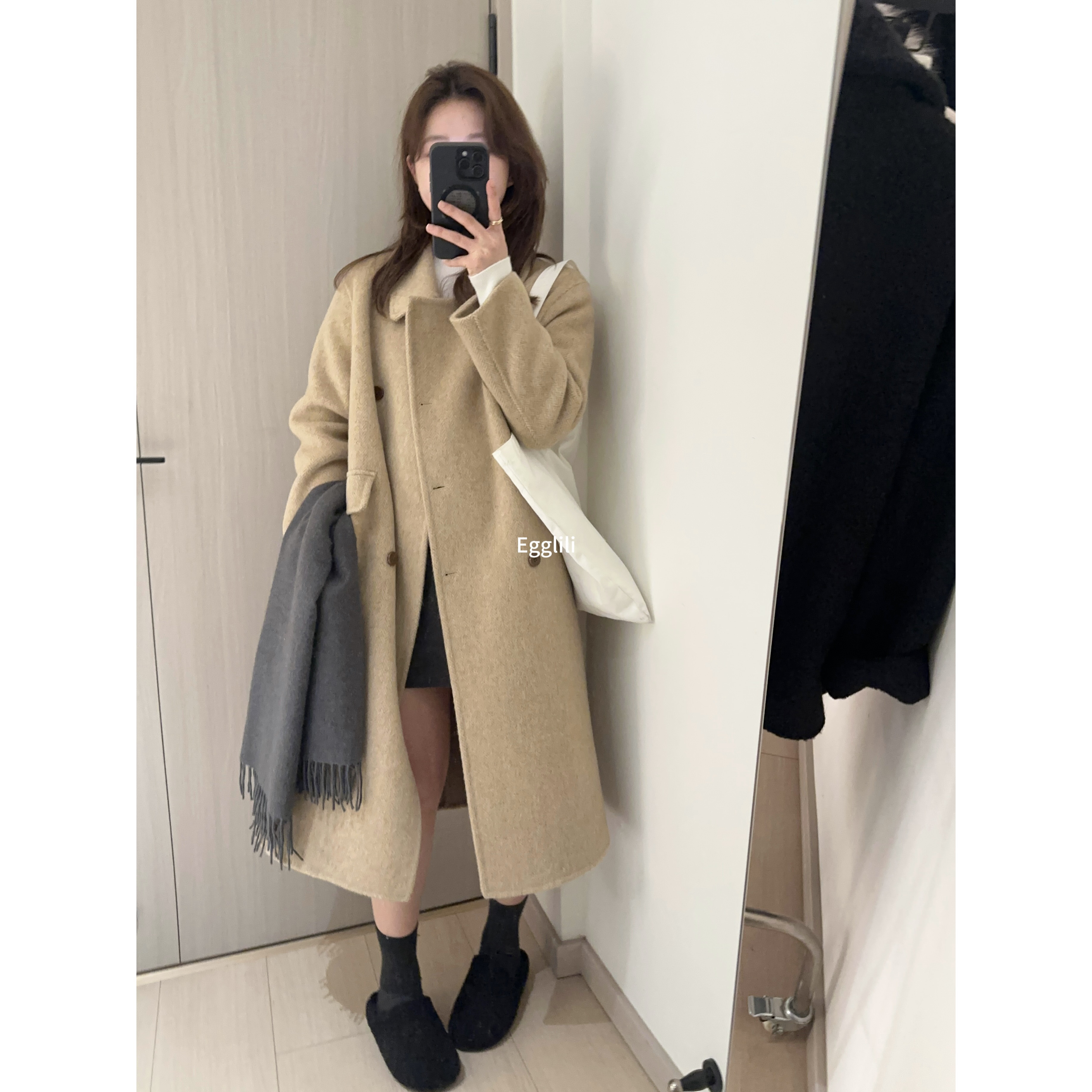 【八扣大衣】正肩双面手缝大衣