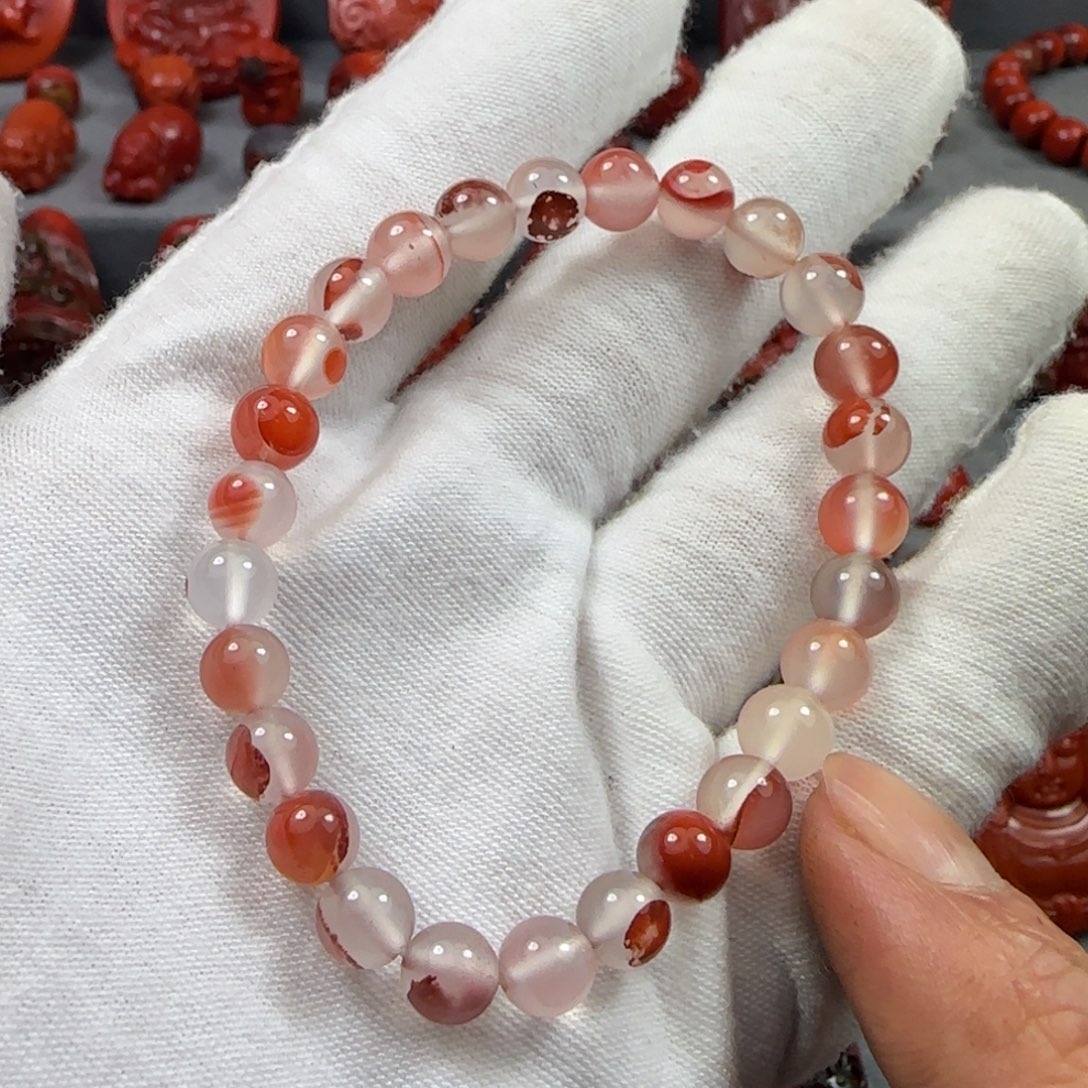 南红玛瑙未镶嵌珠串