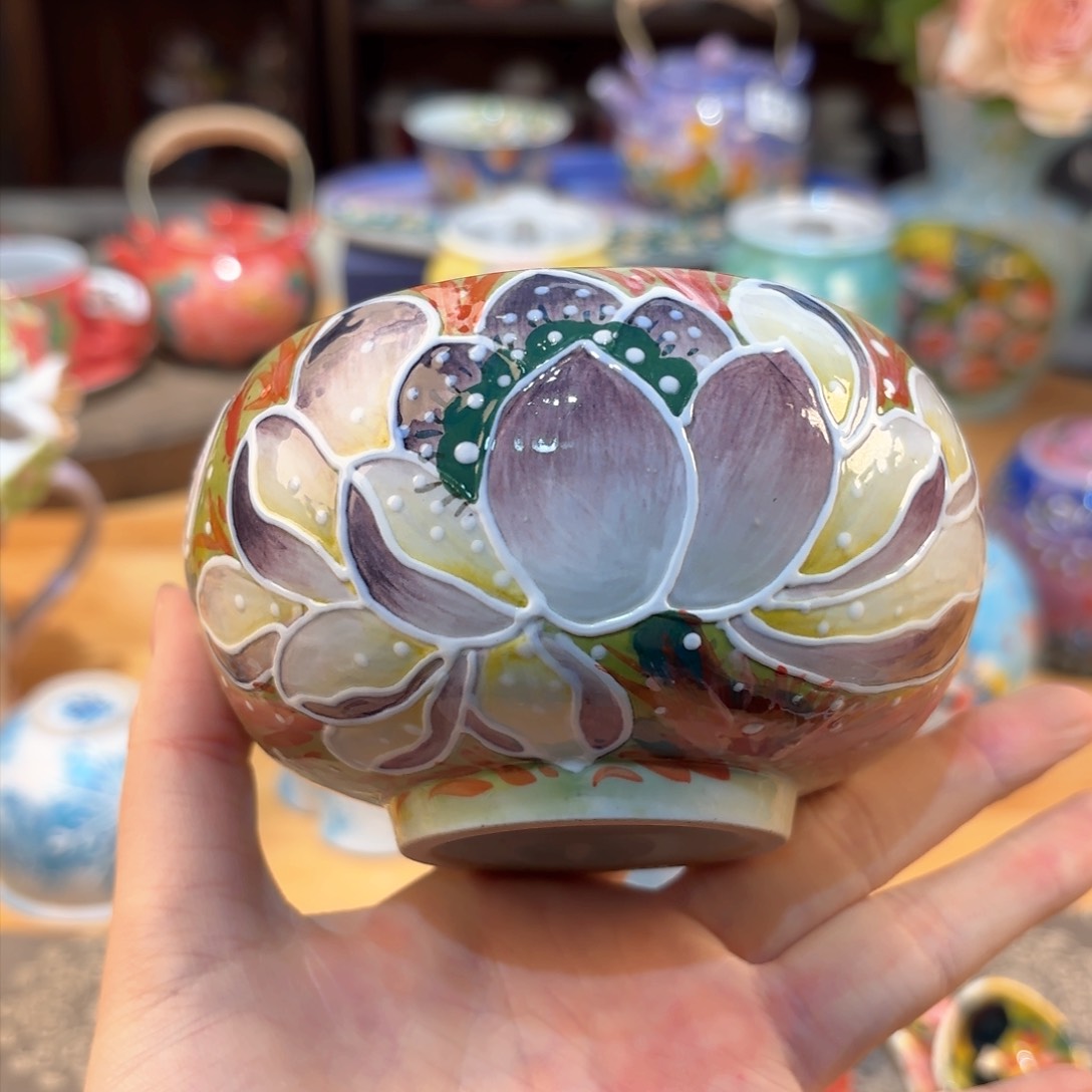 景德镇手绘高温釉下彩陶瓷茶具