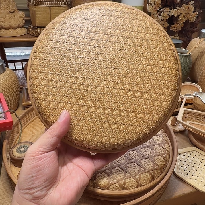 T***e东阳竹编胡老师茶饼盒