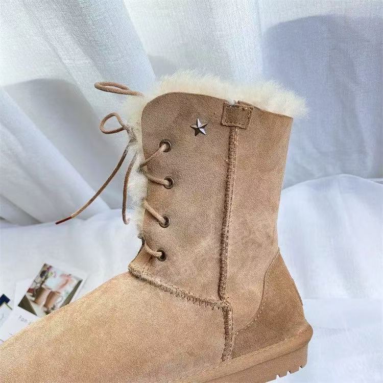 【女神】U家同款桑坡皮毛一体雪地靴