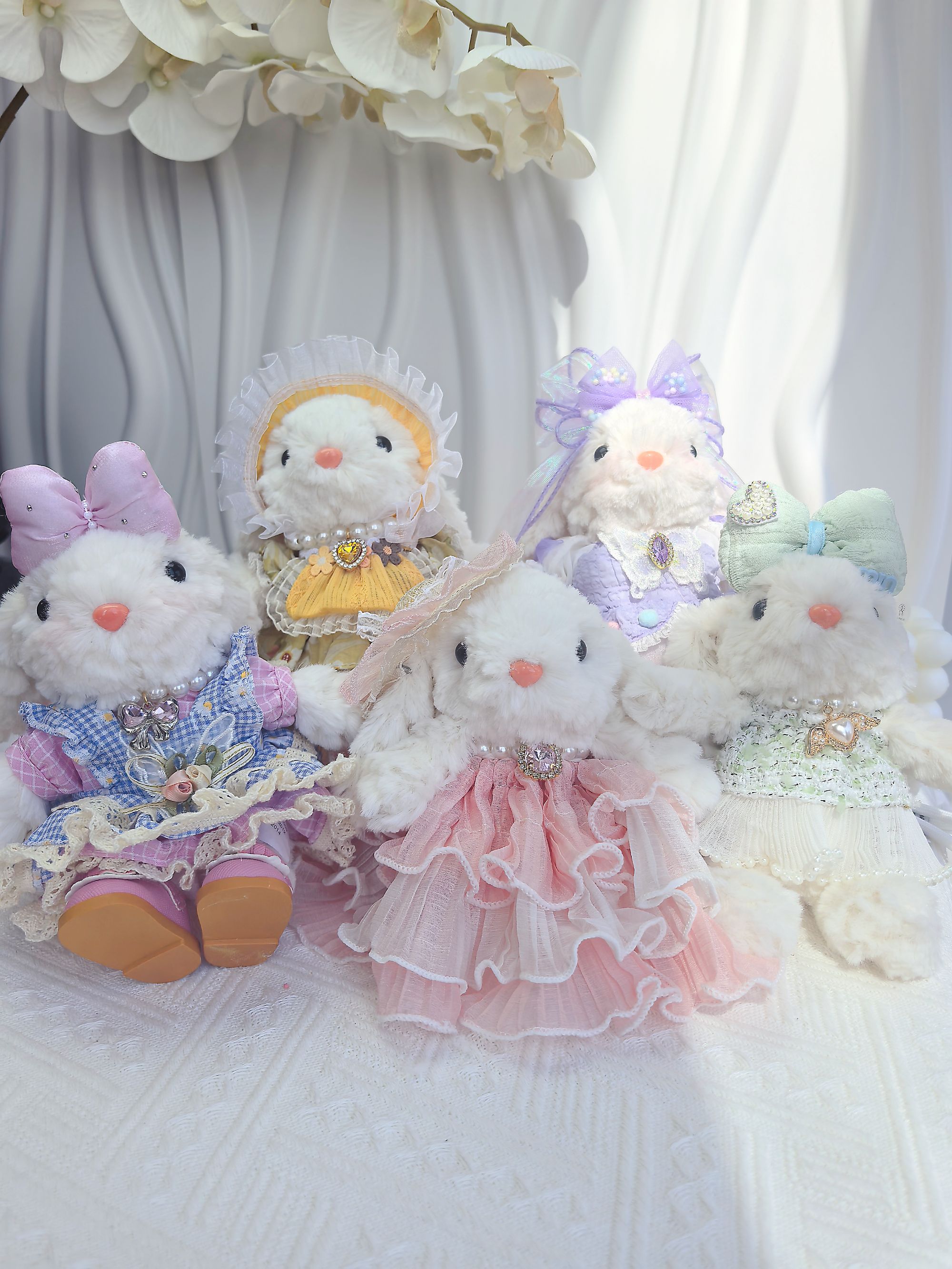 下单备注编码毛绒垂耳兔包包挂件