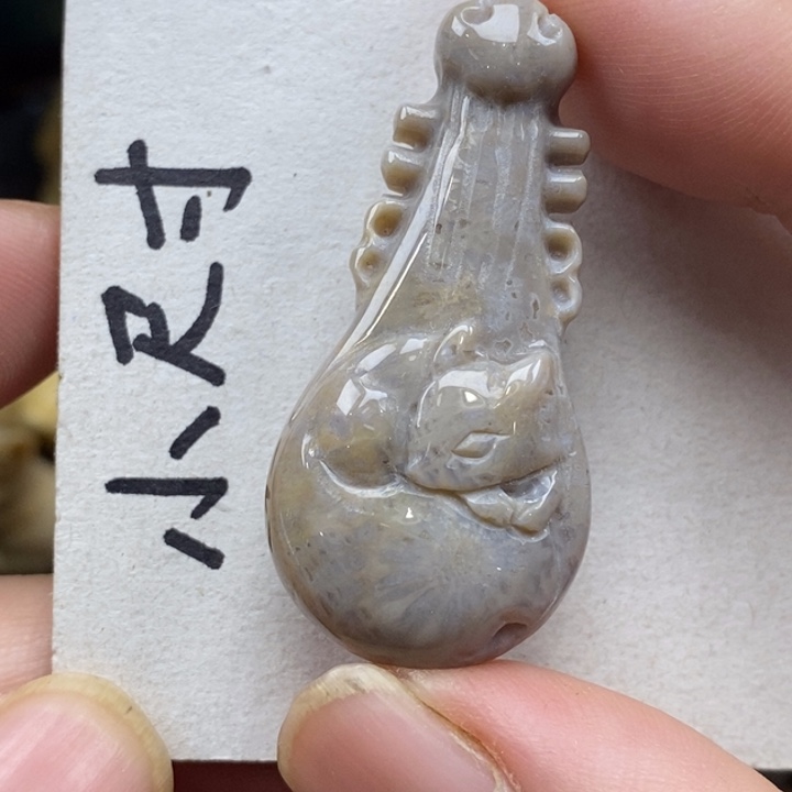 硅化珊瑚（珊瑚玉）未镶嵌颈饰