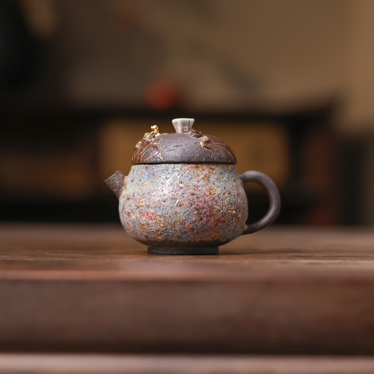 【陶研专属】七彩-高越-青莲壶-70CC（高越S0566）