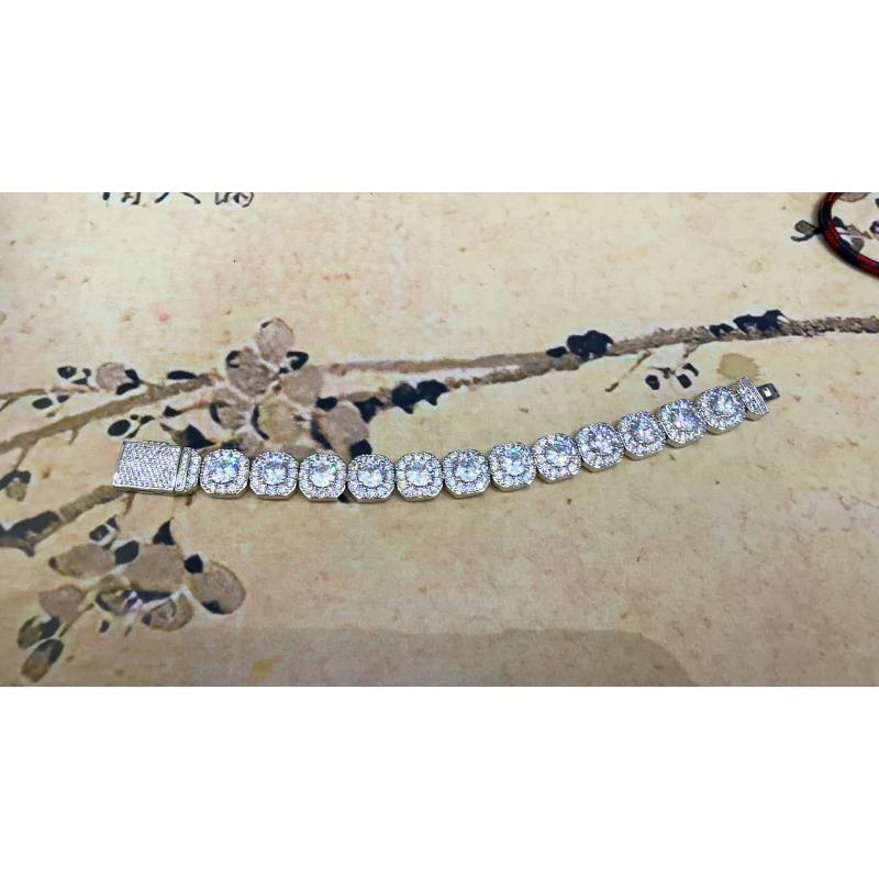 [南非甄选】 NFZX   LC-1121 豪镶方苞白色手链