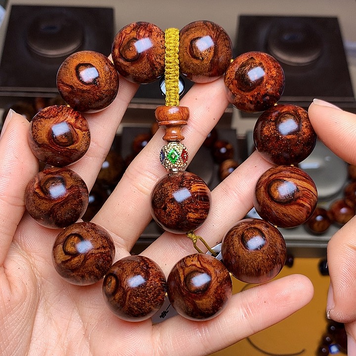 花梨木类手串/手链黄花梨风化料老挝花梨土埋料2.0