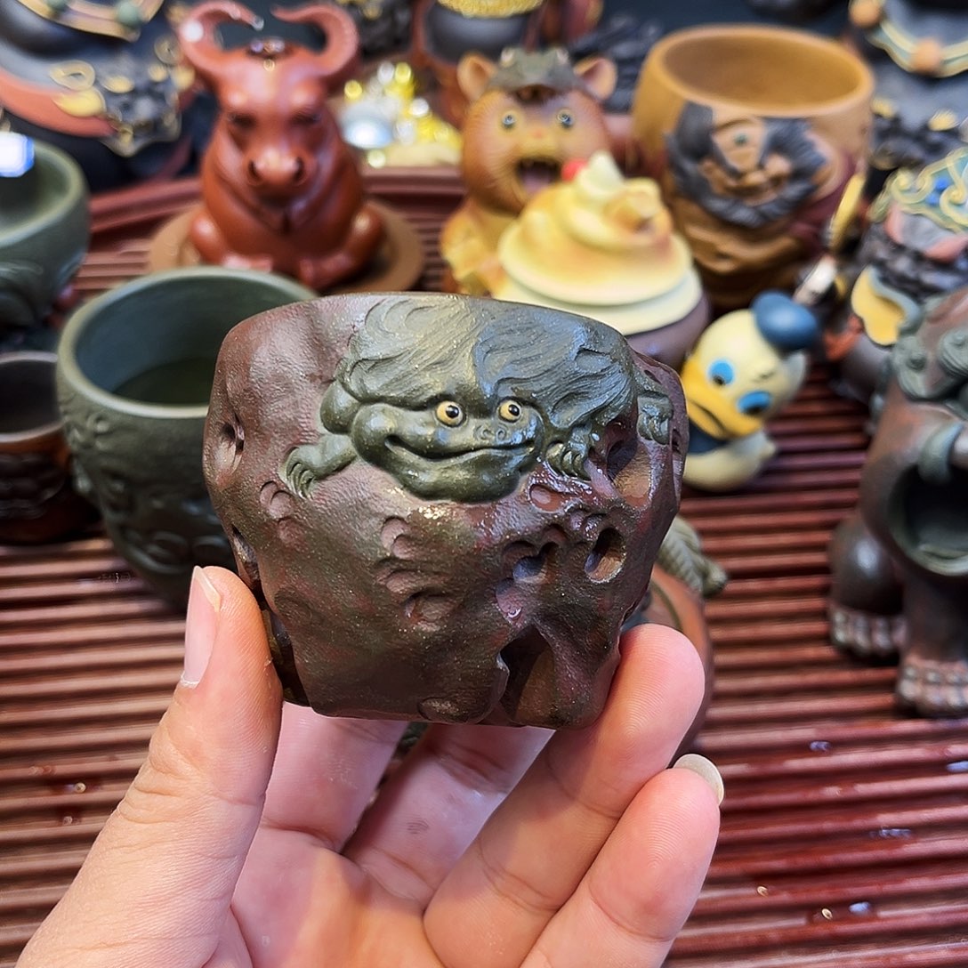 紫砂茶杯高端紫砂雕塑茶宠
