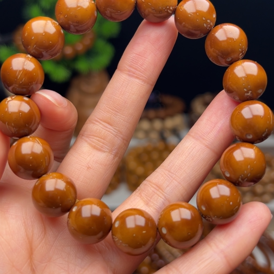 手串紫金鼠卡13.5半实心光珠