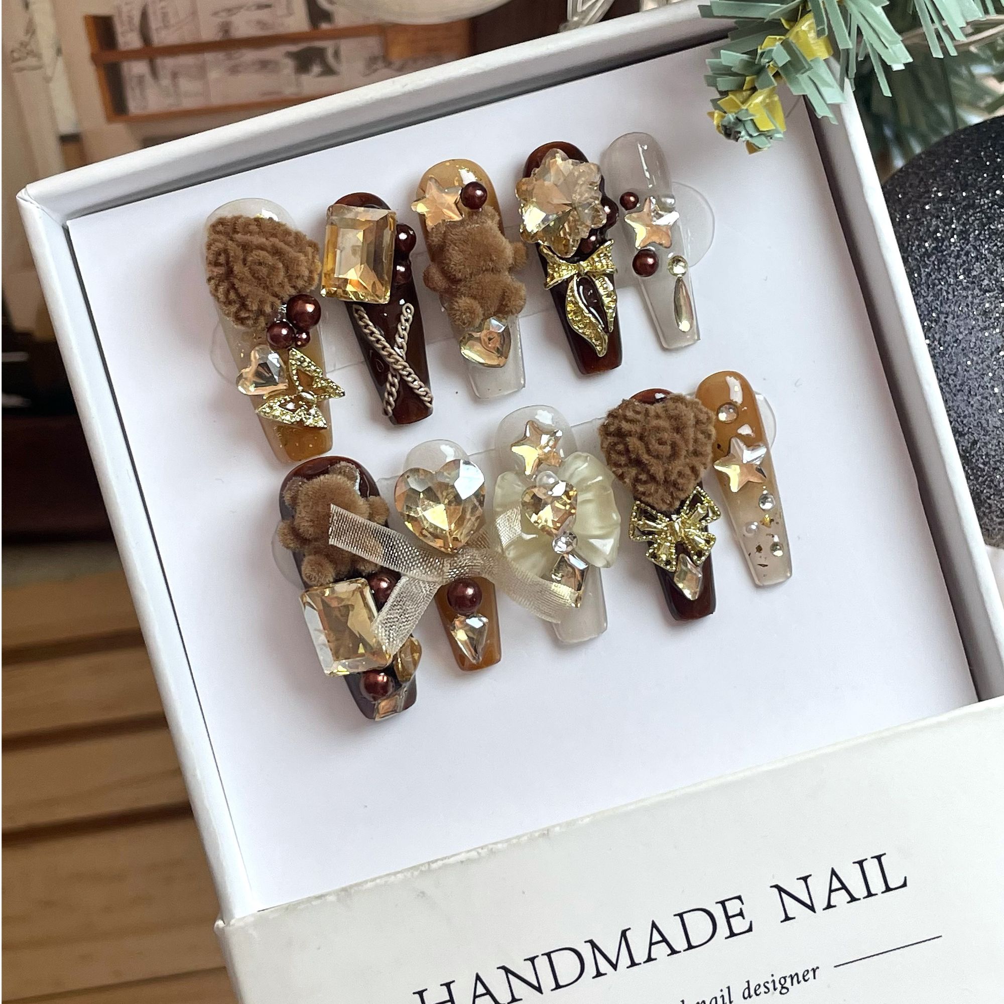 【可可熊】欣杰小众设计纯手工穿戴甲