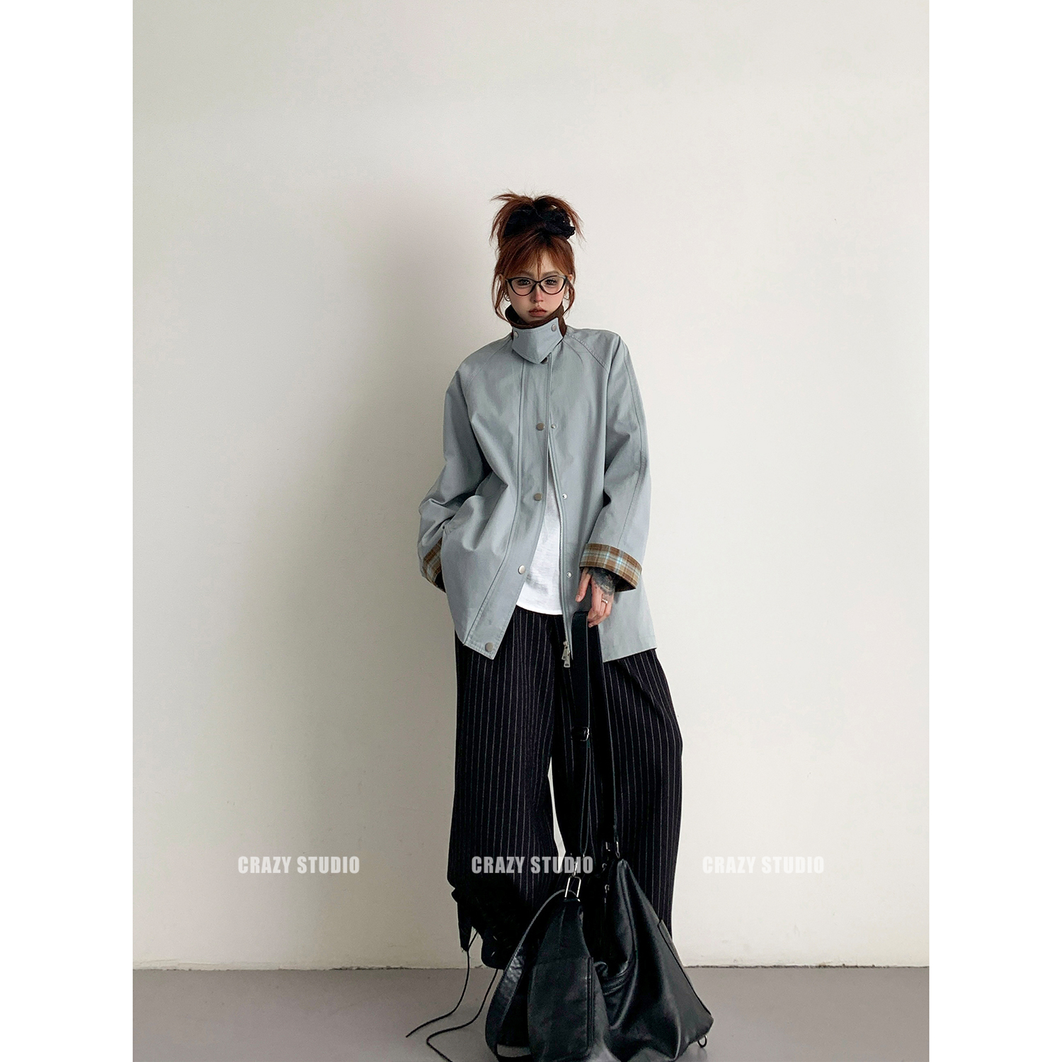 伦敦周末英伦风复古格调短风衣薄款翻领工装日韩休闲夹克外套