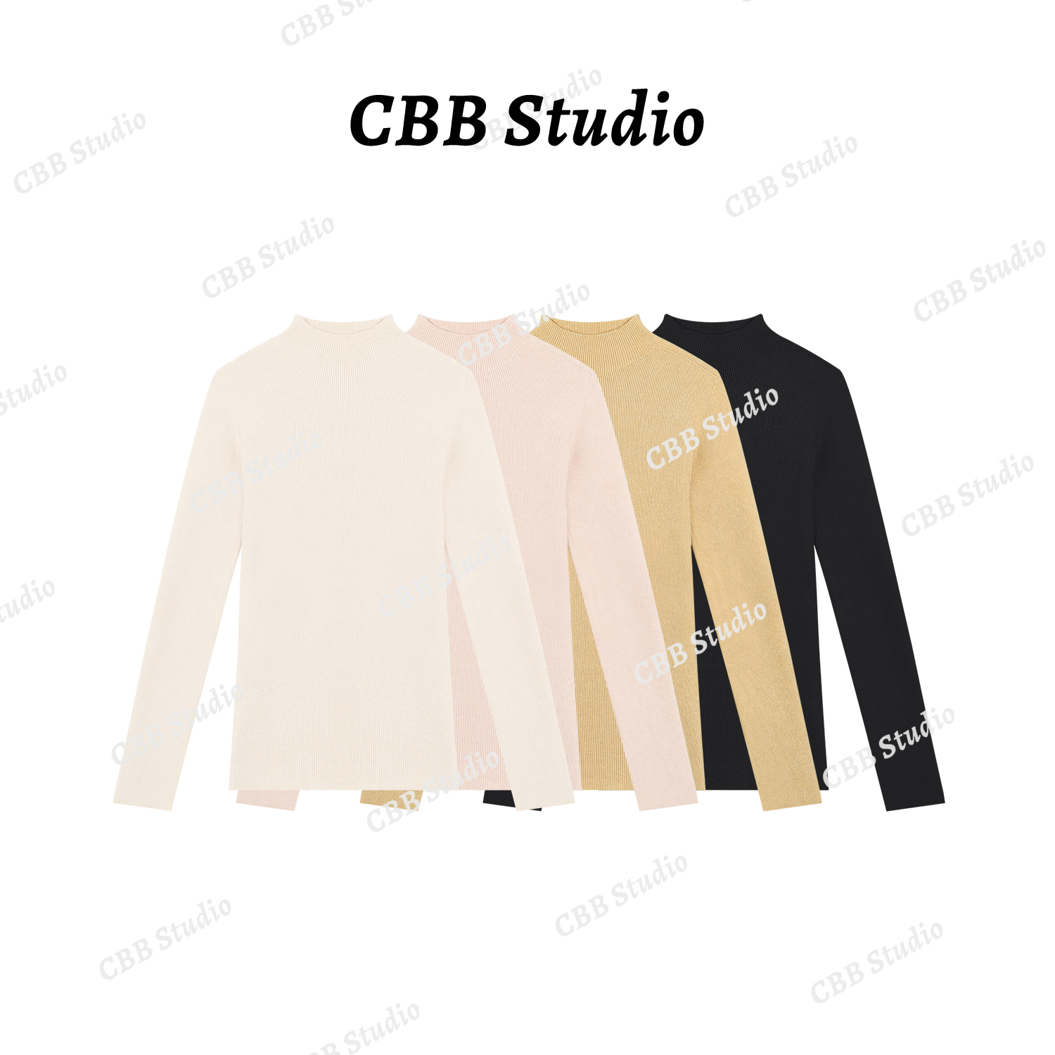 BeiBei【糯雪】冬款上新百搭无缝一体中领打底衫