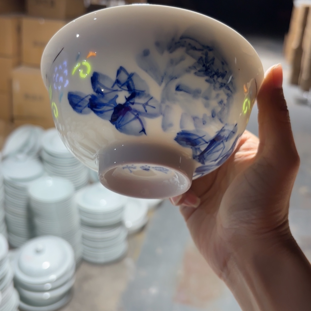 玉瓷景德镇陶瓷两只微瑕