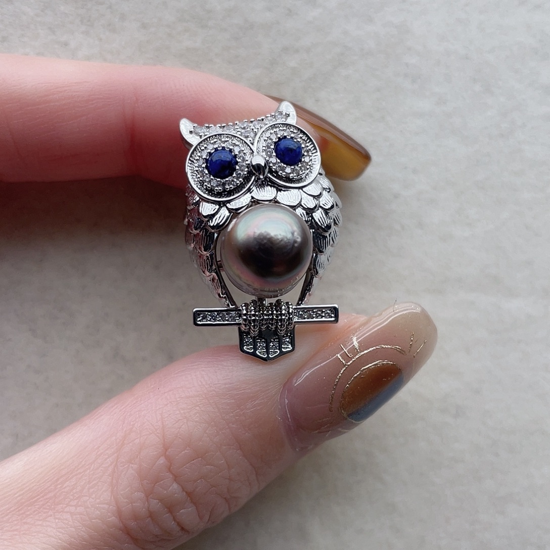 胸针5未镶嵌海水珍珠