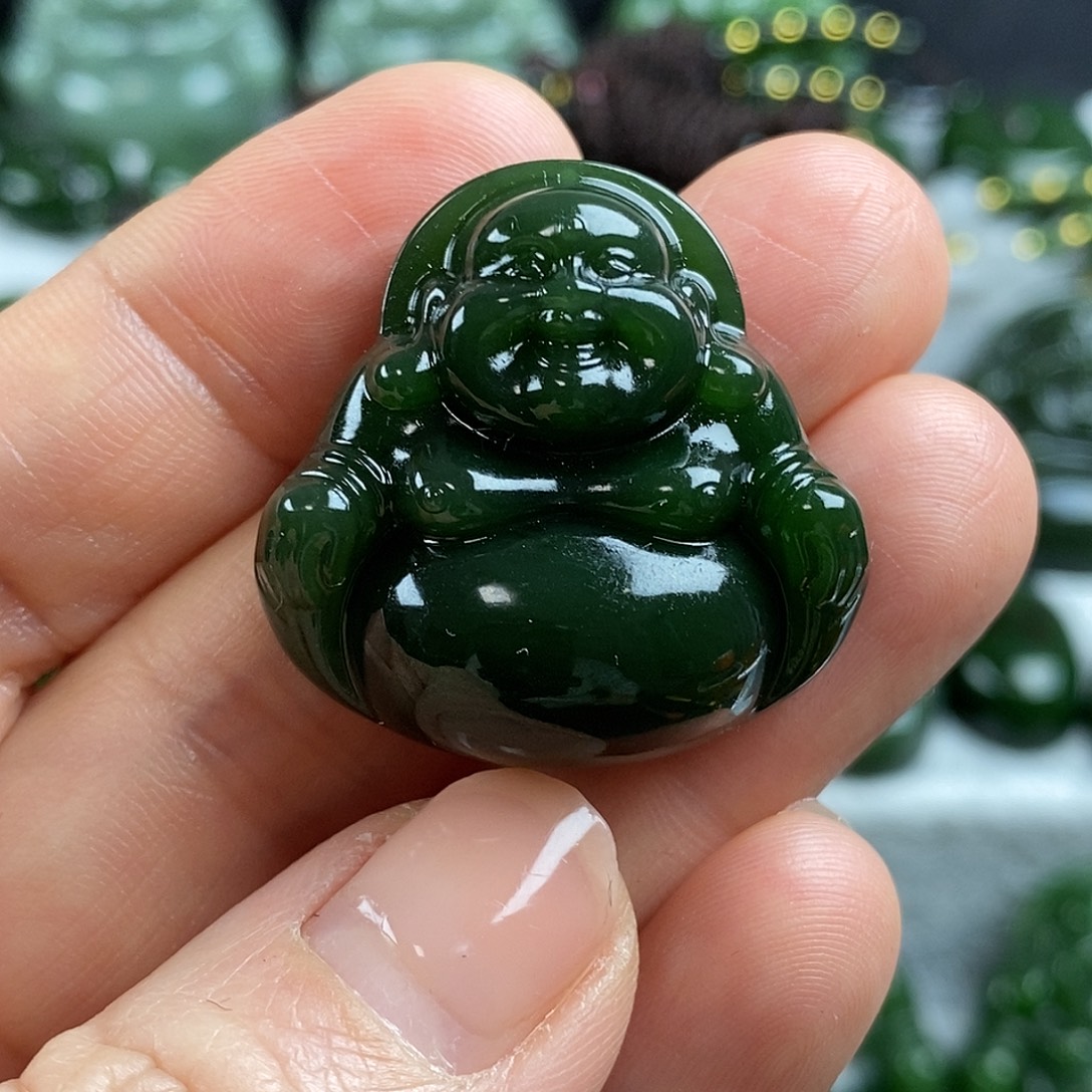 和田玉（碧玉）未镶嵌颈饰30mm