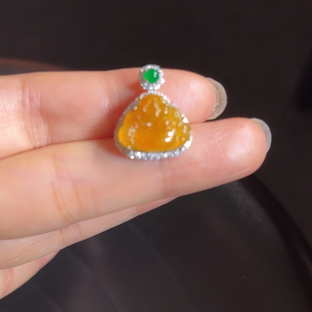 翡翠银S925镶嵌颈饰