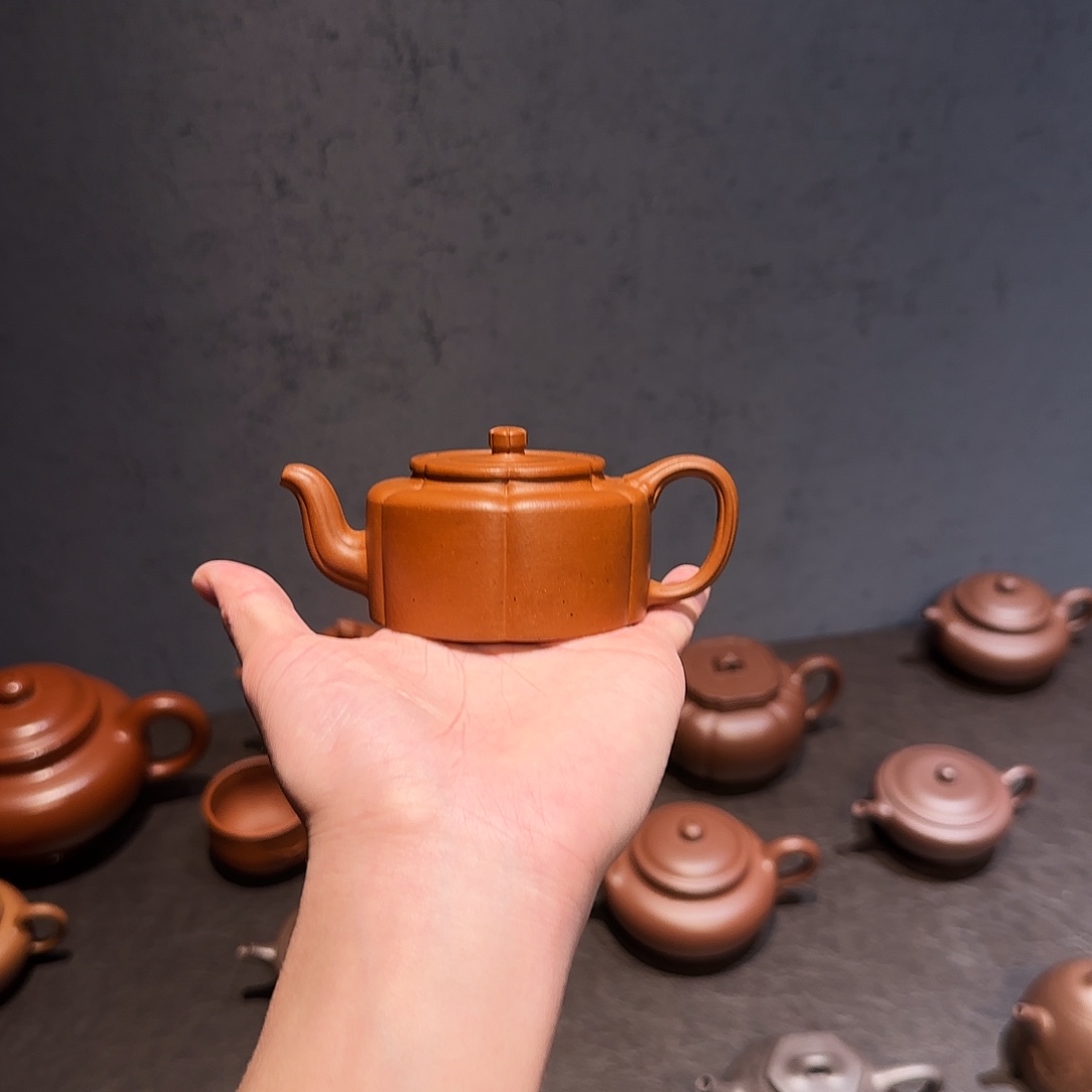 小***8紫砂茶壶梅花周盘 朱泥 160cc