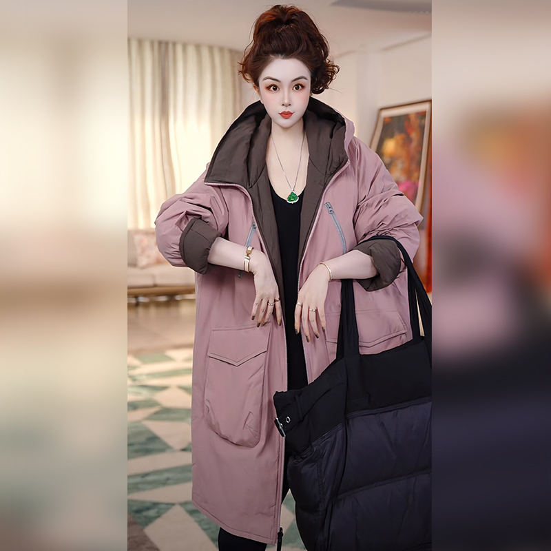 【Linda姐高端线】冬季时尚气质宽松休闲连帽棉服外套AF5WMF0365