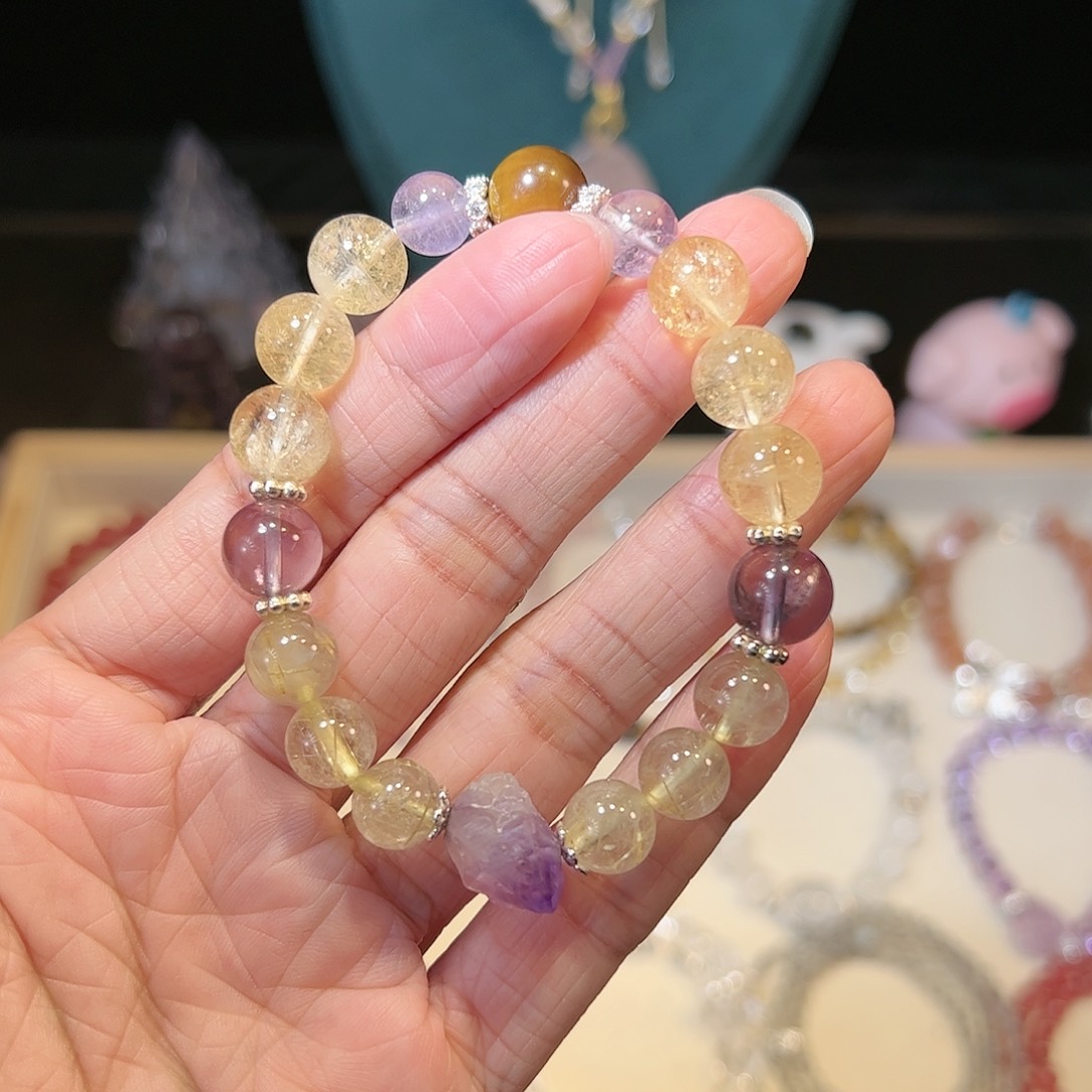 水晶手链未镶嵌黄